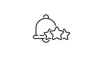 Notification and Reminder outline icon animation. transparent background video