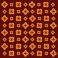 Vintage texture with retro floral pattern with concentric circles in warm tones vector