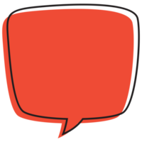 Speech bubble symbol talk and thinking hand drawn style. png