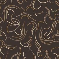 Seamless coffee pattern with hand-drawn stripes. vector