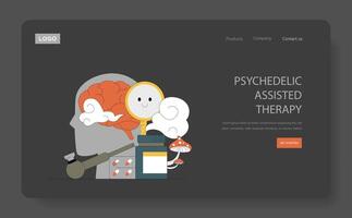 PTSD Prevention in First Responders. Flat Illustration vector