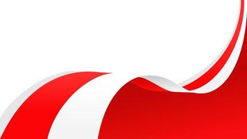 wavy red and white abstract background with copy space for text. indonesia national day vector