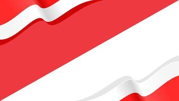 wavy red and white abstract background with copy space for text. indonesia national day vector