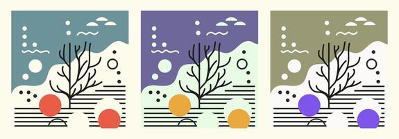 Minimalist wall art, inspired by the captivating beauty of coral reefs. Perfect for adding a touch of nature to any space, artwork serves as an ideal visual for flyers, posters abstract backgrounds. vector