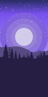 Vertical landscape background of mountain view vector