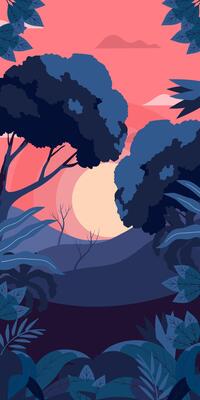 Landscape background of jungle