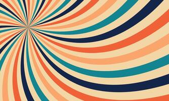Colorful groovy 70s background. Sunburst retro vintage abstract backgrounds design vector