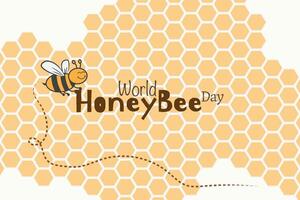 World Honey Bee Day Background. vector