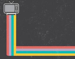 Vintage Background with Television. Retro Background. vector