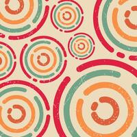 Circle Abstract Retro Background. Vintage Background. vector