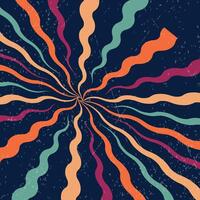 Rays Retro Background. 90s Vintage Background. vector