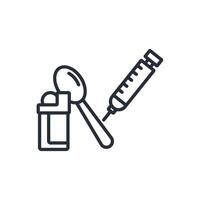 drug paraphernalia icon. .Editable stroke.linear style sign for use web design,logo.Symbol illustration. vector