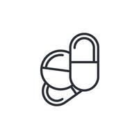 Drugs icon. .Editable stroke.linear style sign for use web design,logo.Symbol illustration. vector