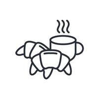 Breakfast icon. .Editable stroke.linear style sign for use web design,logo.Symbol illustration. vector
