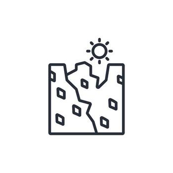 canyon icon. .Editable stroke.linear style sign for use web design,logo.Symbol illustration. vector