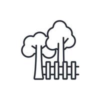 garden icon. .Editable stroke.linear style sign for use web design,logo.Symbol illustration. vector