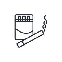 cigarette icon. .Editable stroke.linear style sign for use web design,logo.Symbol illustration. vector