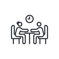 Dinner icon. .Editable stroke.linear style sign for use web design,logo.Symbol illustration. vector