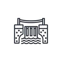 Waterfall icon. .Editable stroke.linear style sign for use web design,logo.Symbol illustration. vector