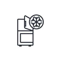 Fridge icon. .Editable stroke.linear style sign for use web design,logo.Symbol illustration. vector