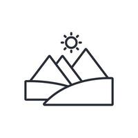 Pyramid icon. .Editable stroke.linear style sign for use web design,logo.Symbol illustration. vector
