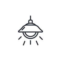 Lamp icon. .Editable stroke.linear style sign for use web design,logo.Symbol illustration. vector
