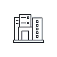 skyline icon. .Editable stroke.linear style sign for use web design,logo.Symbol illustration. vector