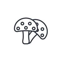 mushroom icon. .Editable stroke.linear style sign for use web design,logo.Symbol illustration. vector