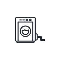 washing icon. .Editable stroke.linear style sign for use web design,logo.Symbol illustration. vector
