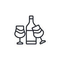 alcohol icon. .Editable stroke.linear style sign for use web design,logo.Symbol illustration. vector