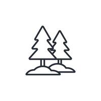 forest icon. .Editable stroke.linear style sign for use web design,logo.Symbol illustration. vector