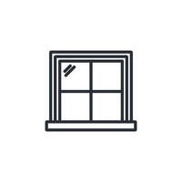 Window icon. .Editable stroke.linear style sign for use web design,logo.Symbol illustration. vector