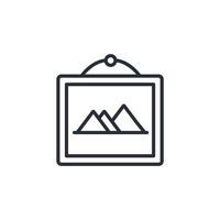 Picture icon. .Editable stroke.linear style sign for use web design,logo.Symbol illustration. vector