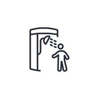Shower icon. .Editable stroke.linear style sign for use web design,logo.Symbol illustration. vector