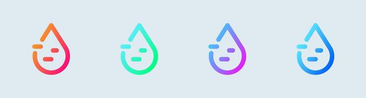 Blood line icon in gradient colors. Spo2 signs illustration. vector