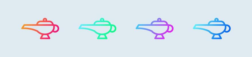 Magic line icon in gradient colors. Magical signs illustration. vector