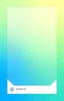 Vertical story template in gradient colors. Social media frame illustration. vector