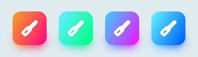 Heating solid icon in square gradient colors. Warm signs illustration. vector
