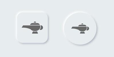 Magic solid icon in neomorphic design style. Magical signs illustration. vector