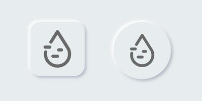 Blood line icon in neomorphic design style. Spo2 signs illustration. vector
