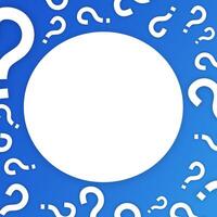 Question mark copy space background. Quiz banner template. vector