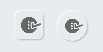 Option solid icon in neomorphic design style. Control signs illustration. vector