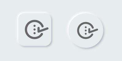 Option line icon in neomorphic design style. Control signs illustration. vector