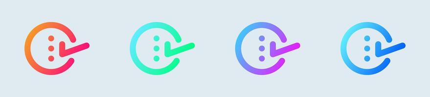 Option line icon in gradient colors. Control signs illustration. vector