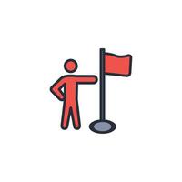 flag icon. .Editable stroke.linear style sign for use web design,logo.Symbol illustration. vector