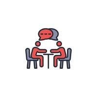 Negotiation icon. .Editable stroke.linear style sign for use web design,logo.Symbol illustration. vector