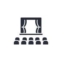 stage icon. .Editable stroke.linear style sign for use web design,logo.Symbol illustration. vector