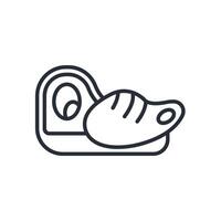 steak icon. .Editable stroke.linear style sign for use web design,logo.Symbol illustration. vector