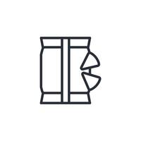 Snack icon. .Editable stroke.linear style sign for use web design,logo.Symbol illustration. vector