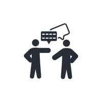 debate icon. .Editable stroke.linear style sign for use web design,logo.Symbol illustration. vector